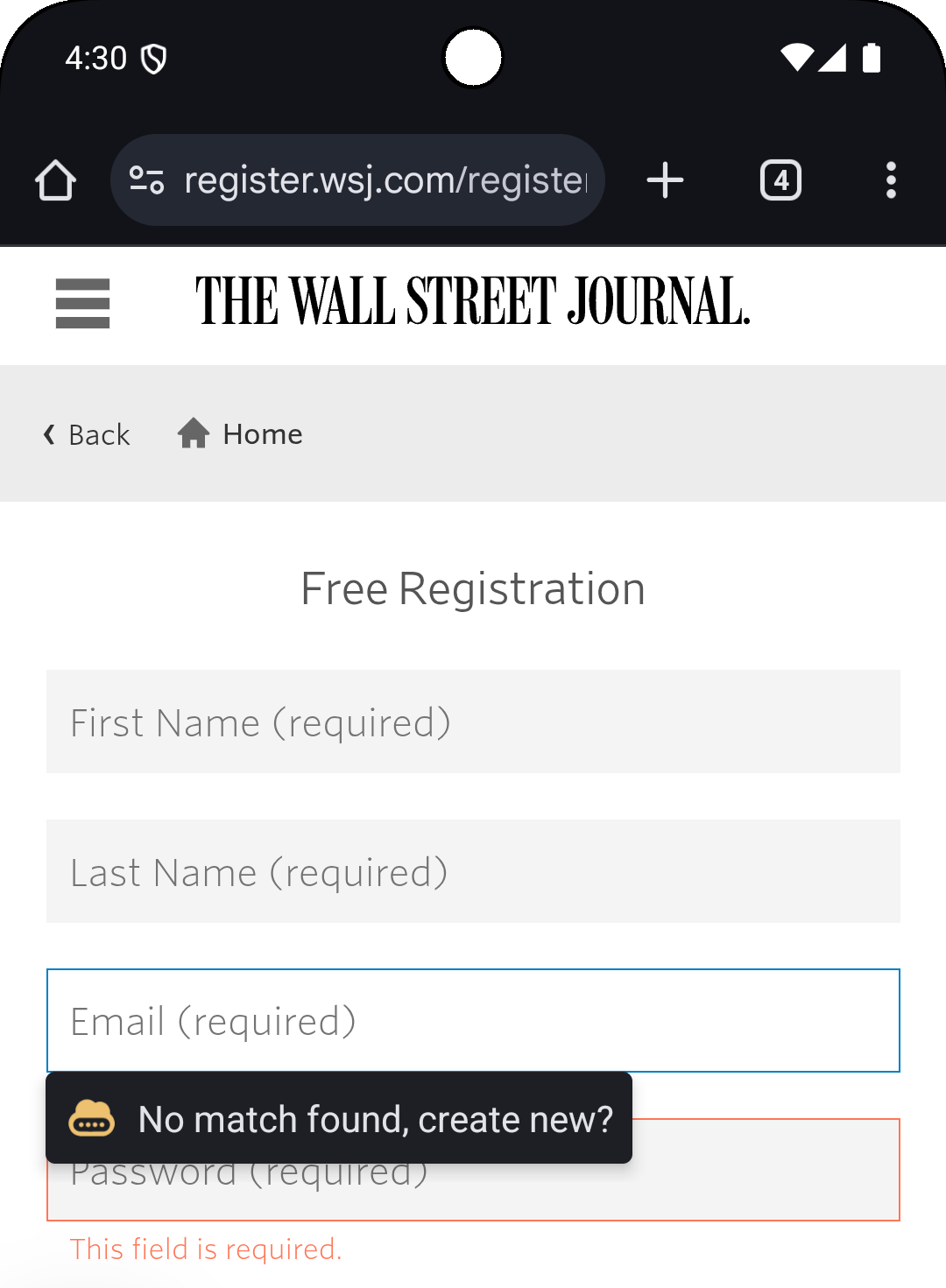 Android Autofill Popup Example